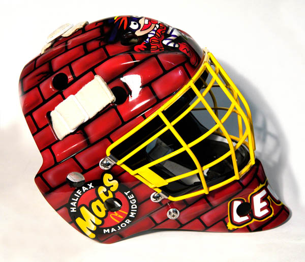Goalie mask, Custom Airbrush